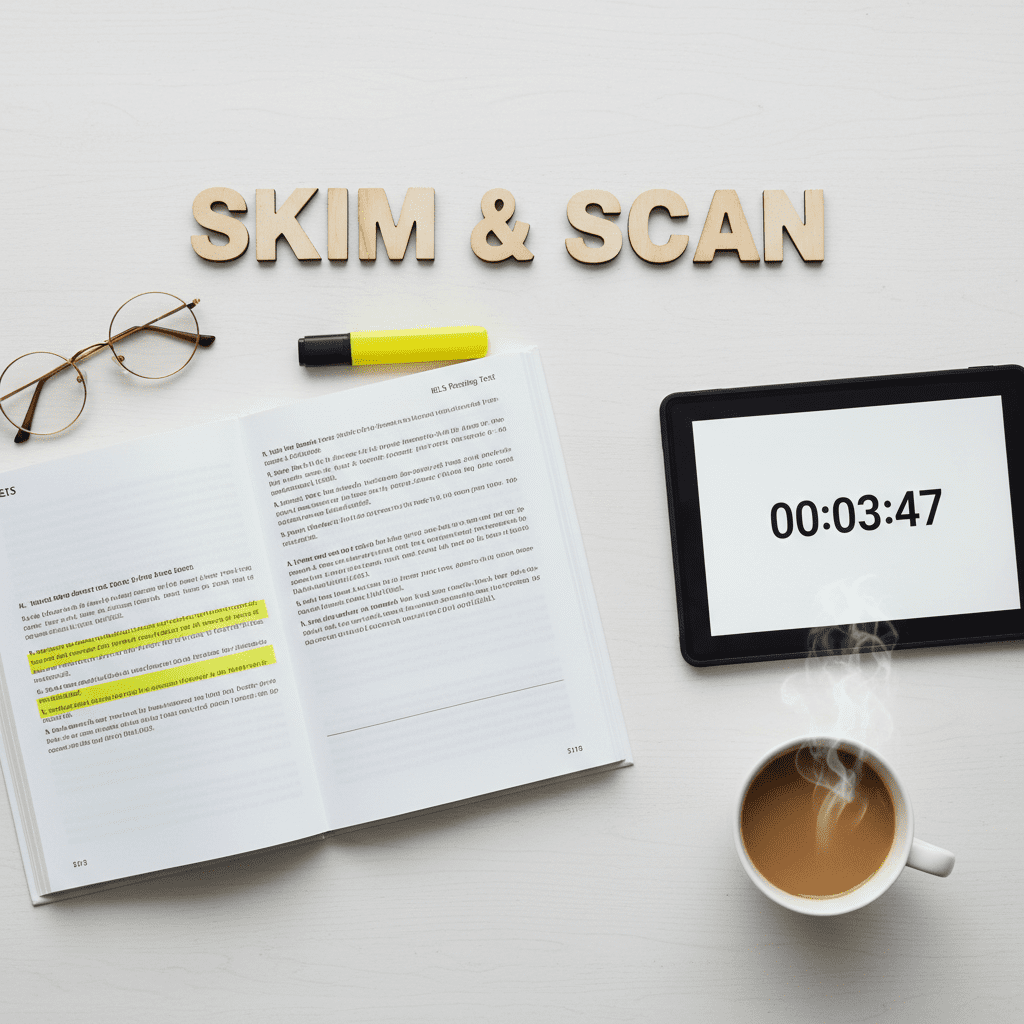 تکنیک Skimming و Scanning در ریدینگ آیلتس: راهنمای کامل افزایش نمره
