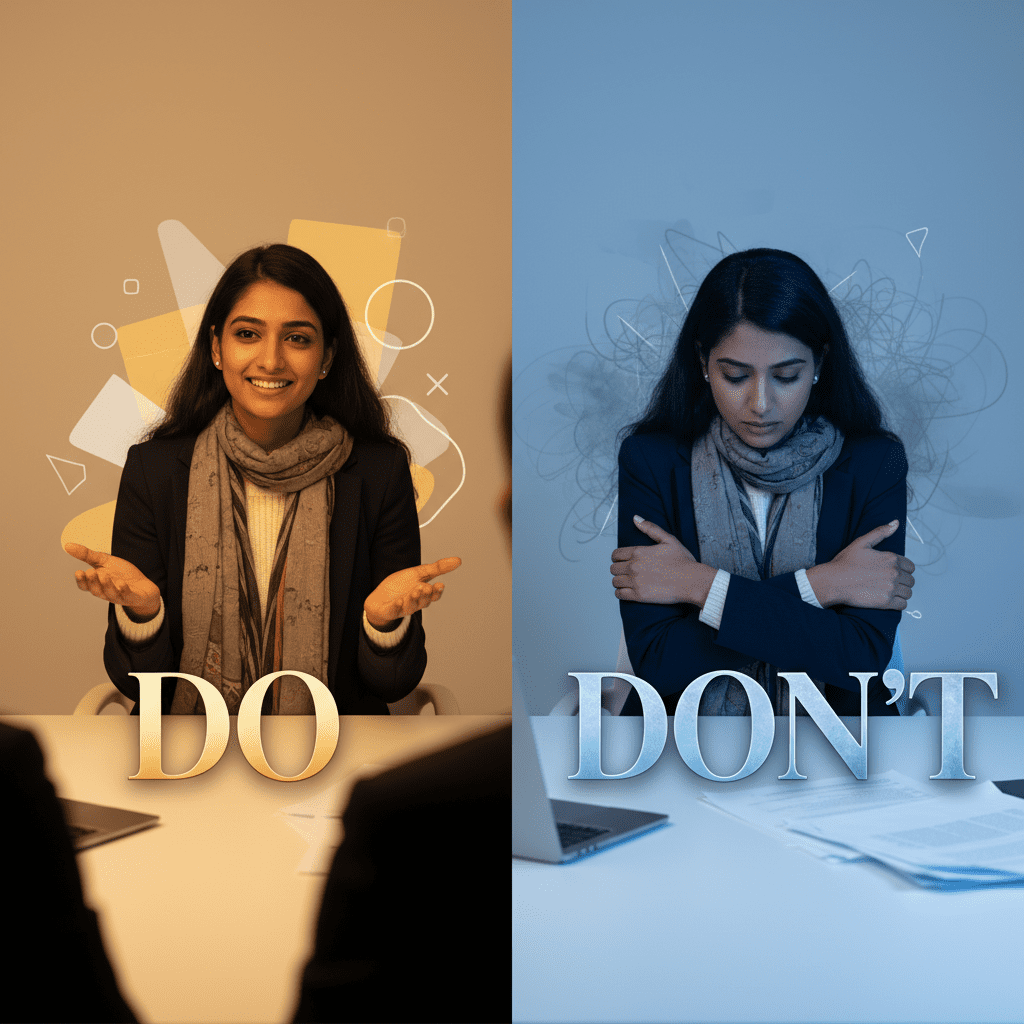 زبان بدن در اسپیکینگ آیلتس