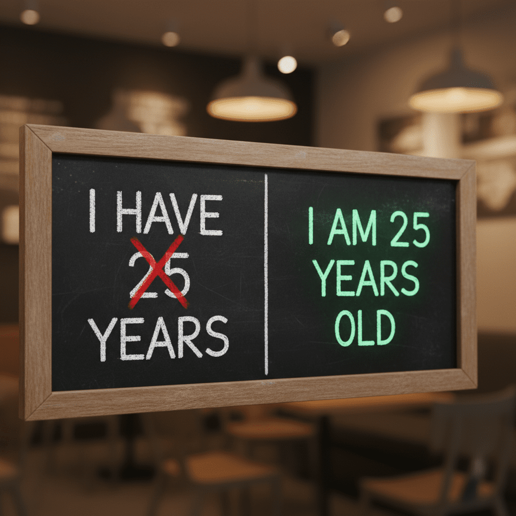 اشتباه I have 25 years