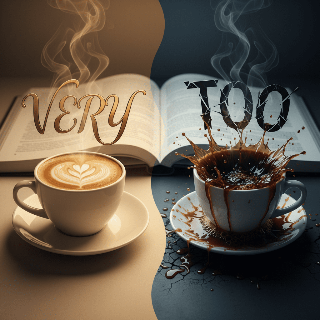 تفاوت very و too