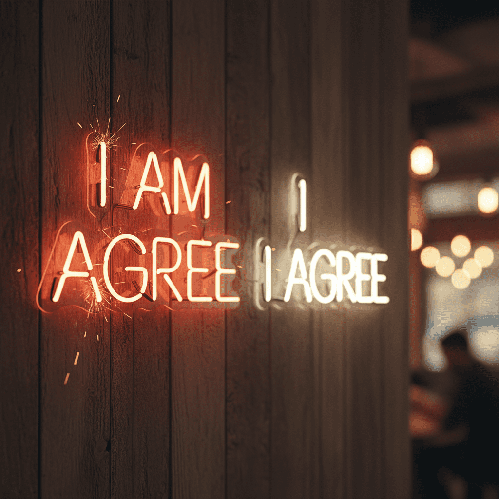 اشتباه I am agree